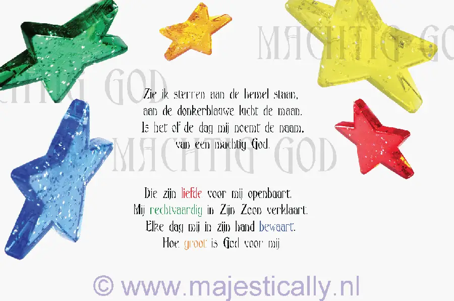 Kinderkaart zie ik sterren aan de hemel