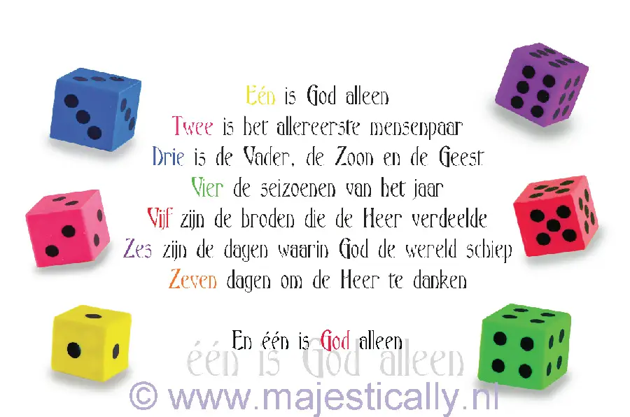Kinderkaart ??n twee drie