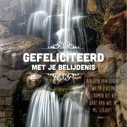 Kaart gefeliciteerd mj belijdenis rivier