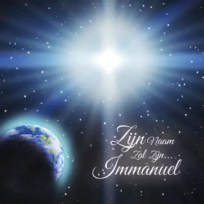 Kerstkaart zijn naam zal zijn Immanuel