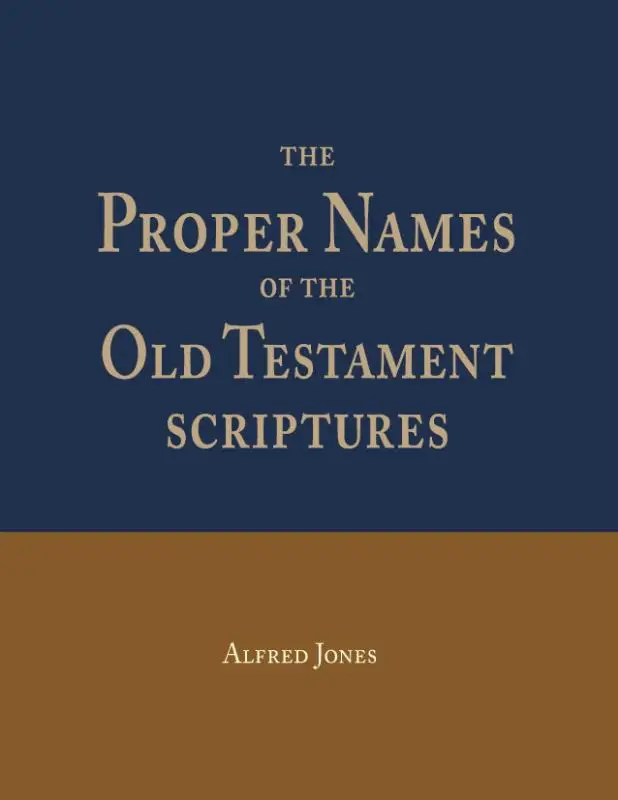 The Proper Names of the Old Testament Sc
