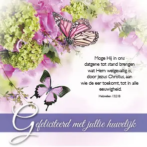 Kaart gefeliciteerd met jullie huwelijk