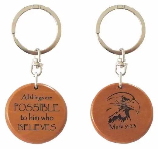 Keyring 2 sided eagle