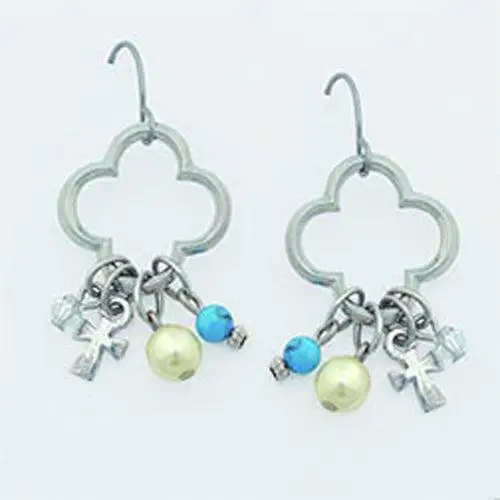 Clover cross and beads