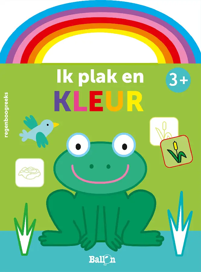 Ik plak en kleur 3+ kikker