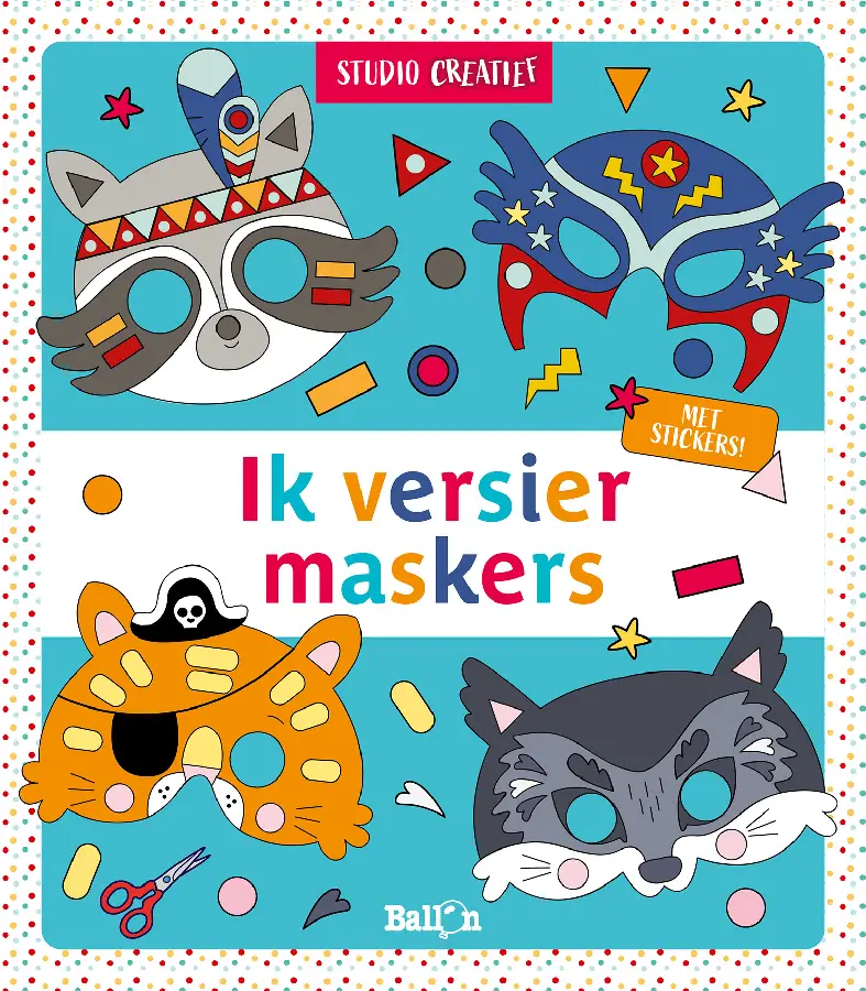 Ik versier maskers blauw  3+