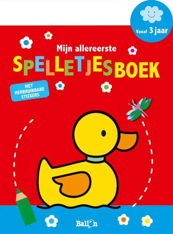 Spelletjesboek blauw met stickers 2+