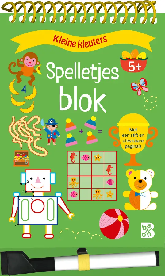 Spelletjesblok met viltstift 5+