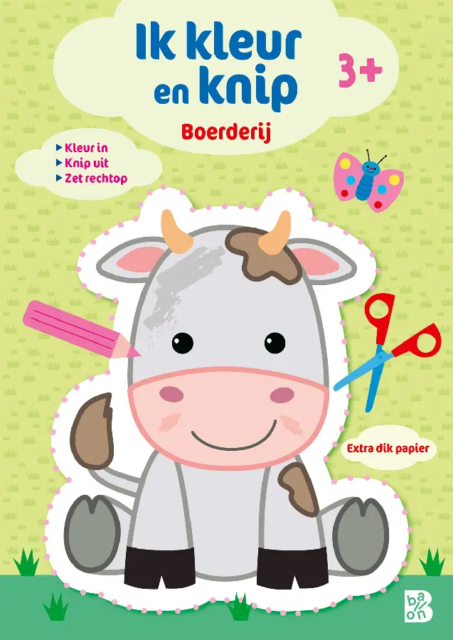 Ik kleur en knip: Boerderij