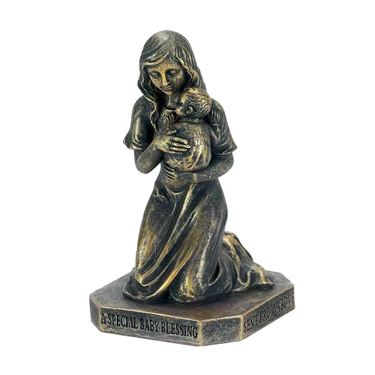 Figurine resin mother with child 11x4cm