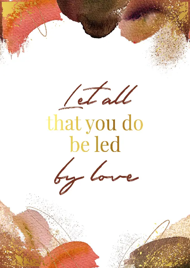 Poster A4 Let all that you do