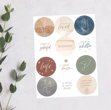 Stickervel 12 sluitstickers