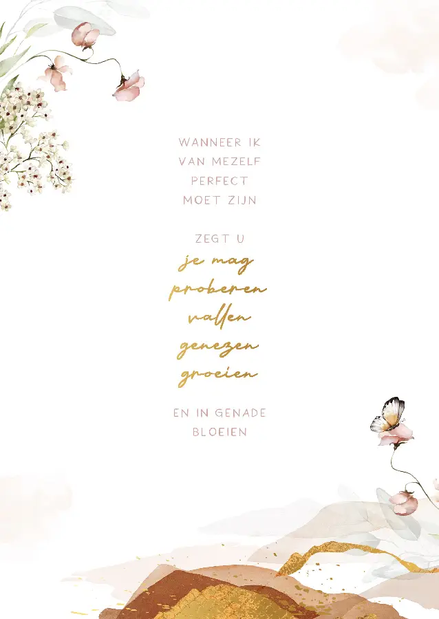 Wanneer ik van mezelf perfect