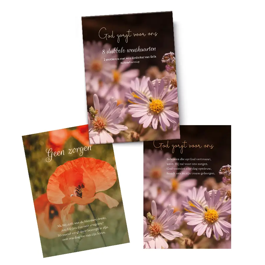 Mapje Notecards God zorgt voor ons (2x4)