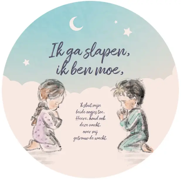 Muurcirkel Ik ga slapen, ik ben moe