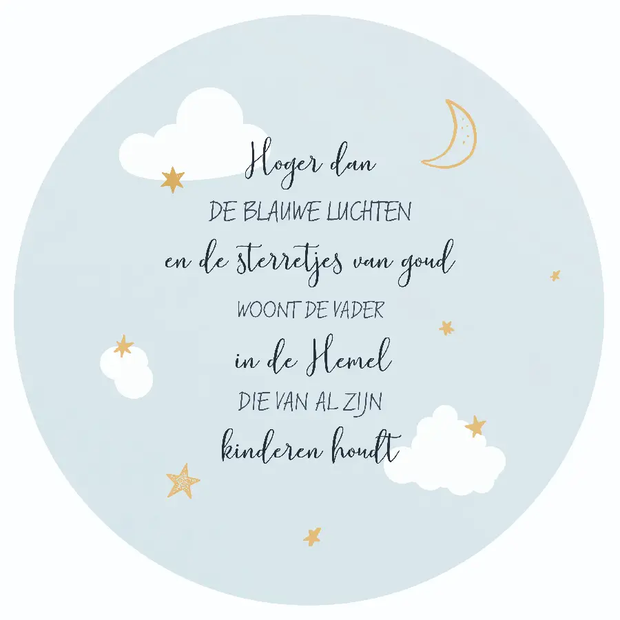 Muurcirkel Hoger dan de blauwe luchten