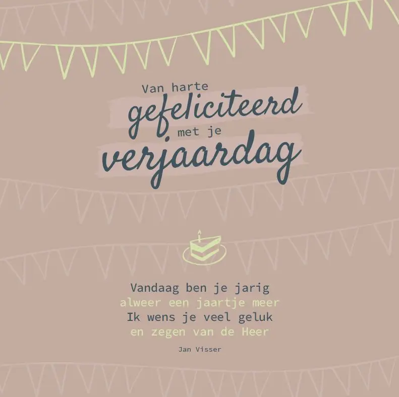 Wenskaart Hartelijk gefeliciteerd
