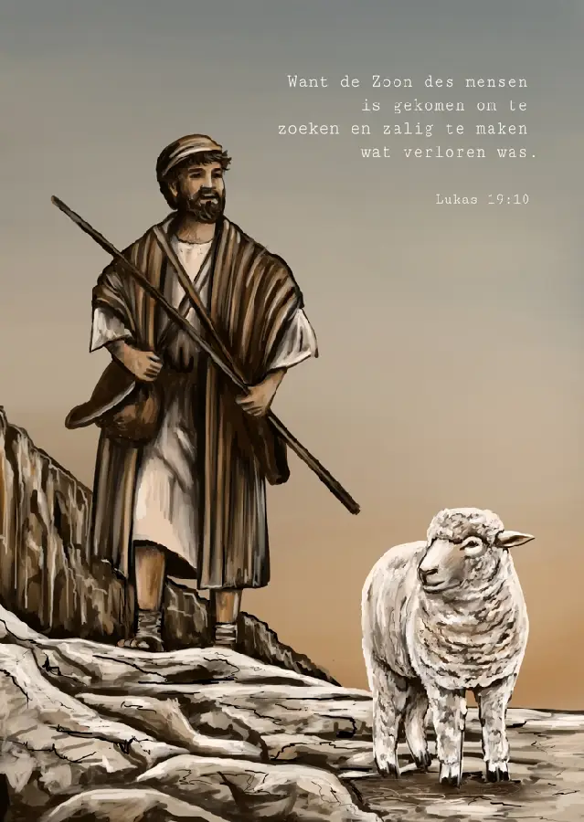 Poster A5 Want de Zoon des mensen