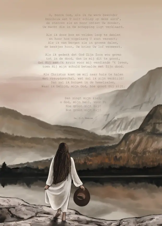 Poster A5 Hoe groot zijt Gij