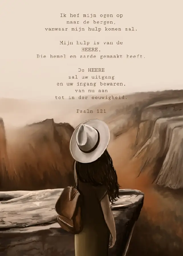 Kaartje A7 Ik hef mijn ogen op