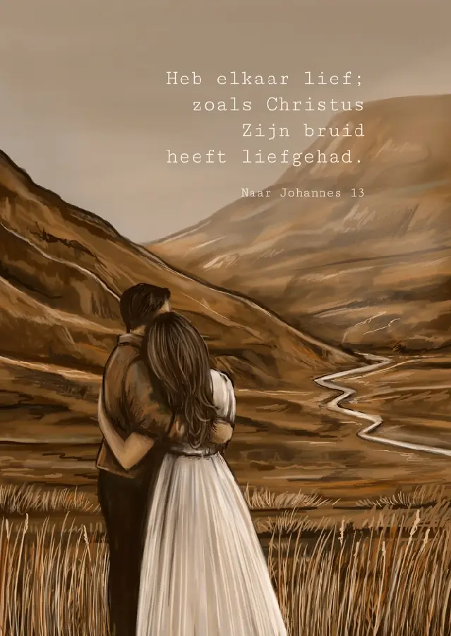 Poster A4 Zie, Ik sta aan de deur