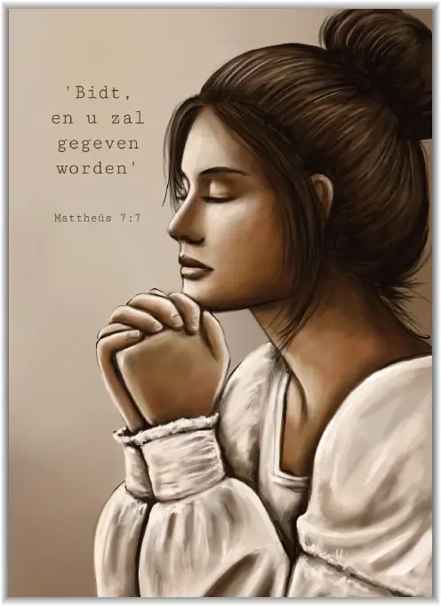 Poster A4 Ja, ook de haren uws hoofds