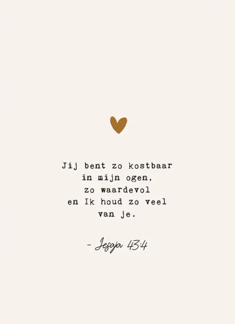 Jij bent zo kostbaar