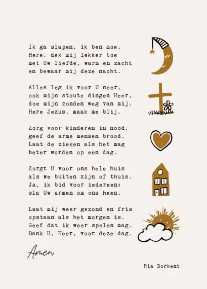 Ik ga slapen, ik ben moe