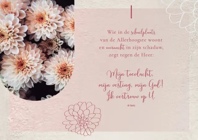 Enkele kaart Wie in de schuilplaats