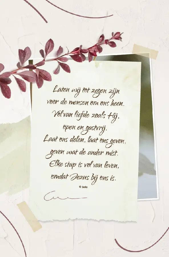 Enkele Kaart Laten wij tot zegen zijn