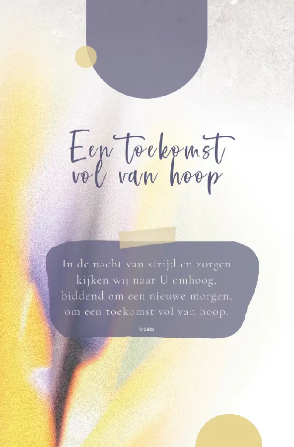Enkele Kaart Toekomst vol van hoop