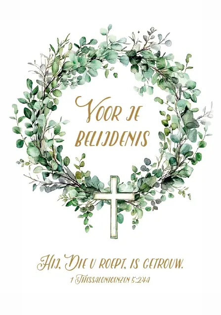 Prentbriefkaart Voor je Belijdenis
