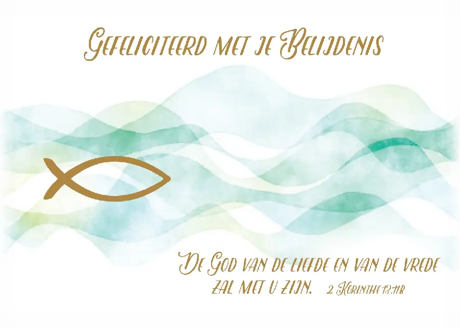 Prentbriefkaart Gefeliciteerd Belijdenis