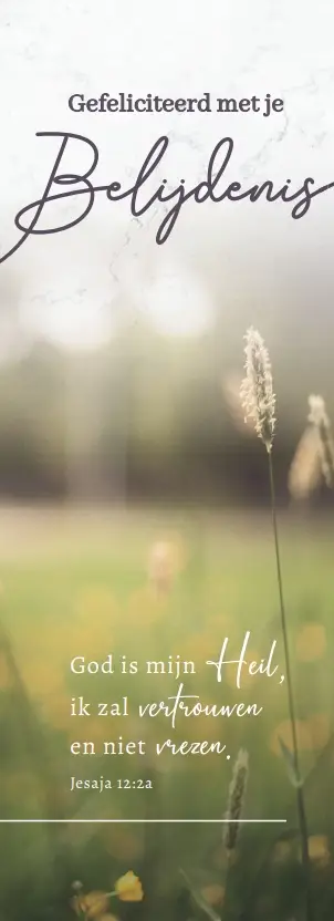 Boekenlegger Voor je Belijdenis