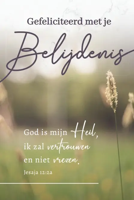 Minikaartje Voor je Belijdenis