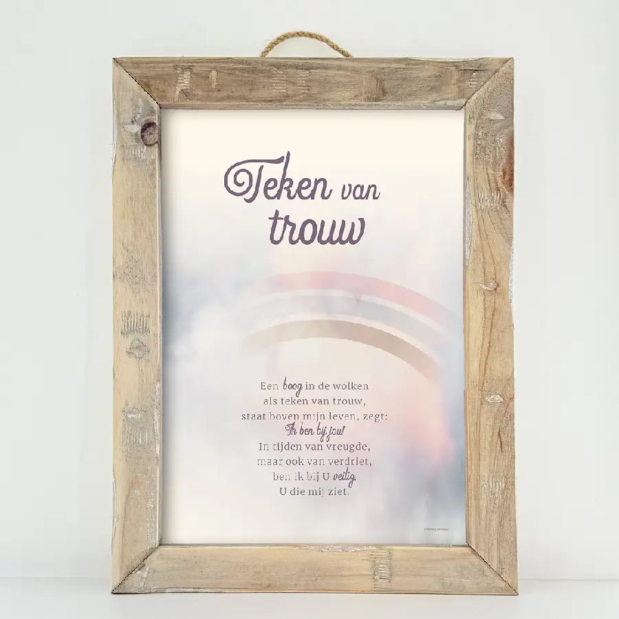 Schilderij A3 Teken van trouw