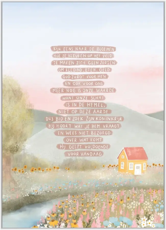 Poster A3 Kijk eens naar de bloemen