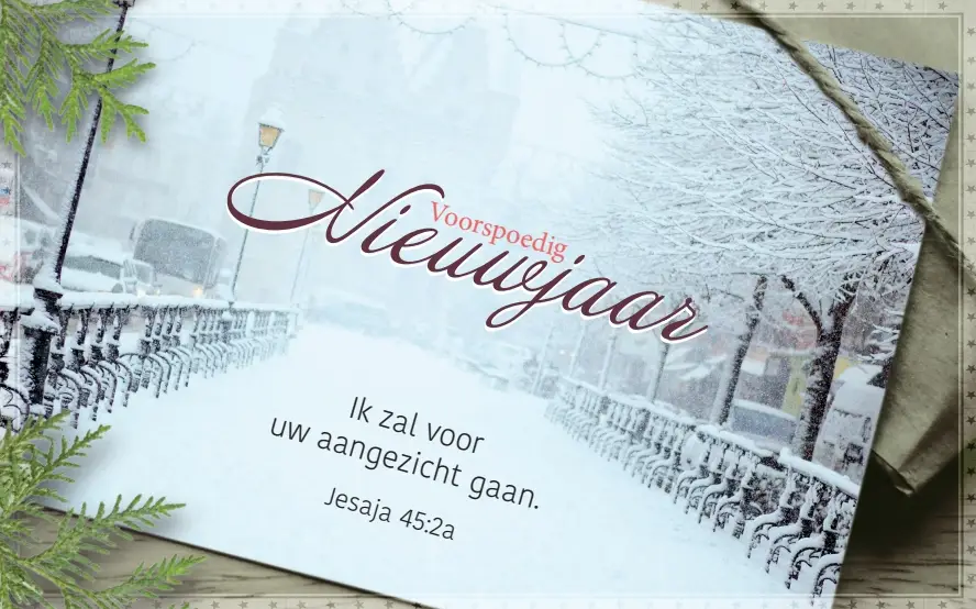 Map EK Kaart Voorspoedig Nieuwjaar