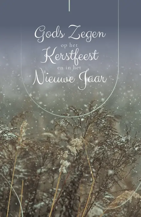 Wenskaart Gods Zegen Kerst/Nieuwjaar
