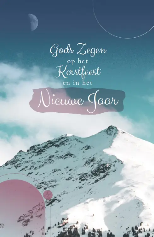 Enkele kaart Gods Zegen Kerst/Nieuw Jaar