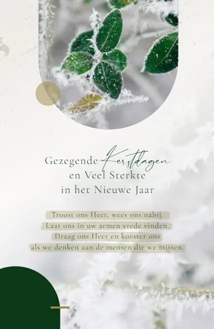 Wenskaart Gez. Kerstdagen + Veel Sterkte