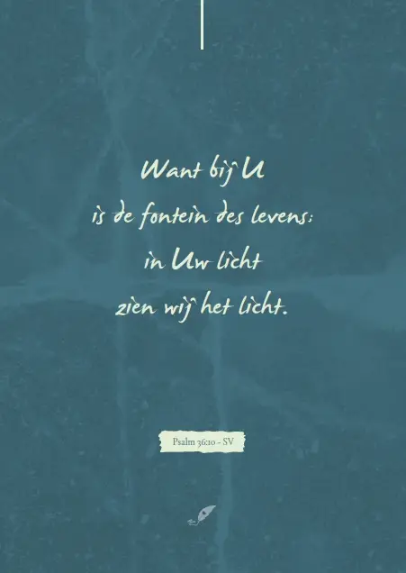 Enkele kaart Want bij U is de bron