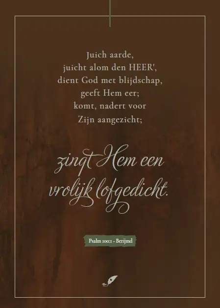 Enkele kaart Juich aarde, juicht alom