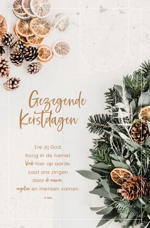 Enkele kaart Gez. Kerstdagen + Selatekst