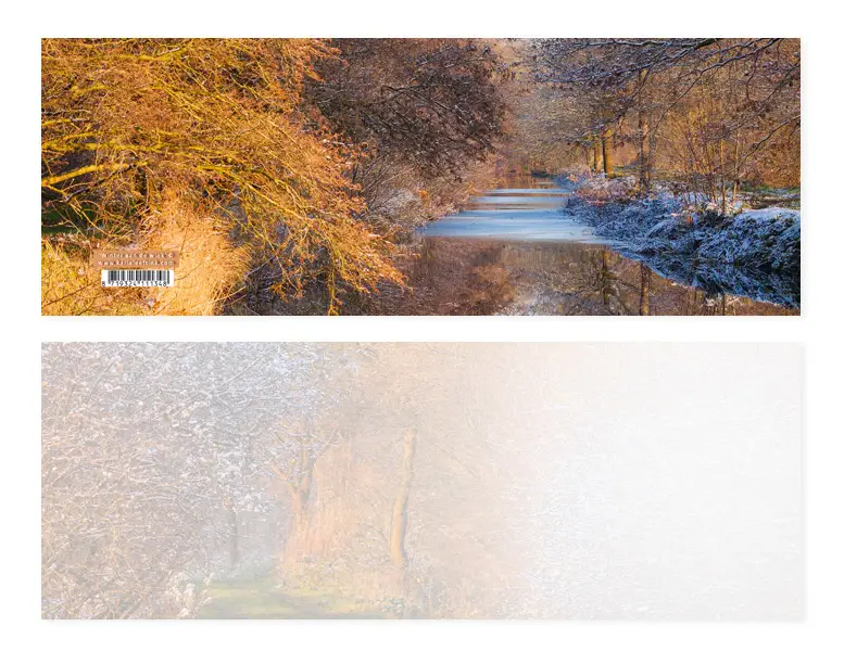 Panoramawenskaart Winter aan de wiek