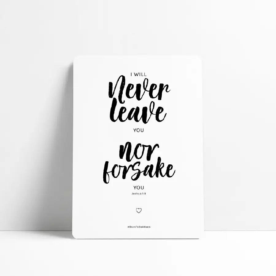 I will never leave you