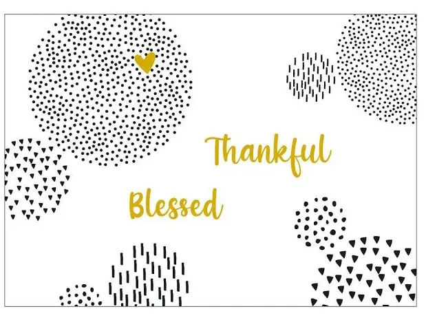 Postcard Thankful Blessed
