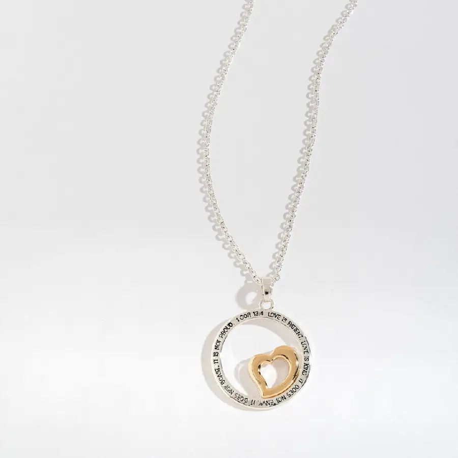 Circle pendant heart 1 Corinthians 13:4