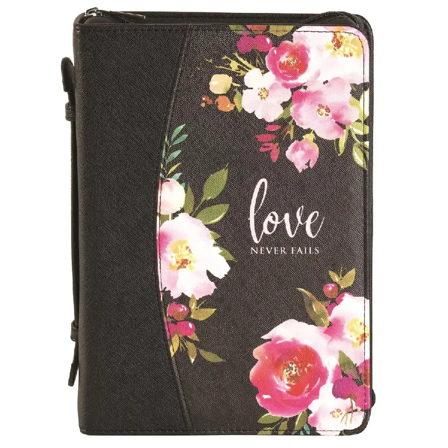 Biblecover Large Love never fails 24,1x1