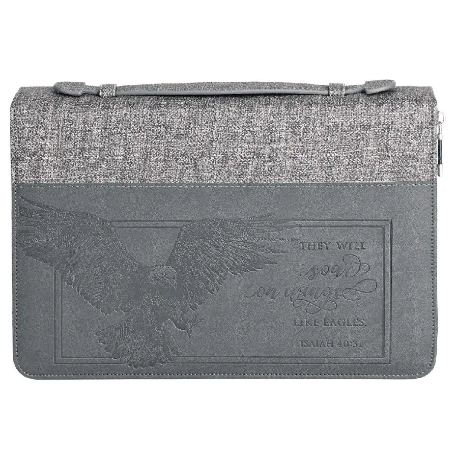 Biblecover Large Grey/Green Eagle